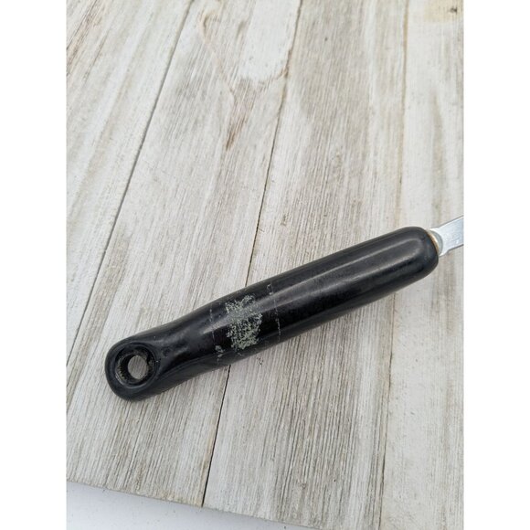 Vintage EKCO Solid Serving Spoon Kitchen Utensil White Flower Handle 11 3/4" - Picture 6 of 8